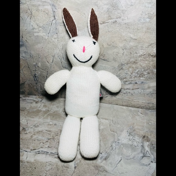 Vintage - Blossom Inspirations Knit Bunny -Plush Rabbit 12” Hand knitted in Peru - Picture 3 of 7
